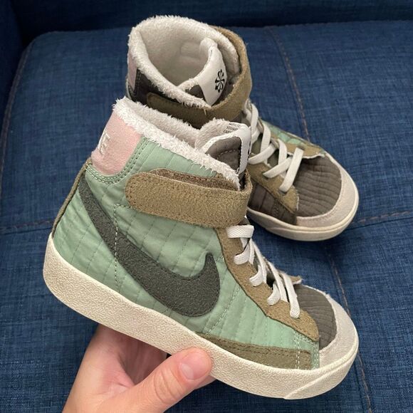 Nike blazer green little girl shoe size 11C - Picture 1 of 9
